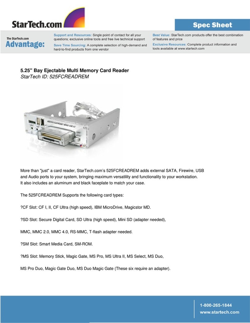 StarTech.com 525FCREADREM System manual