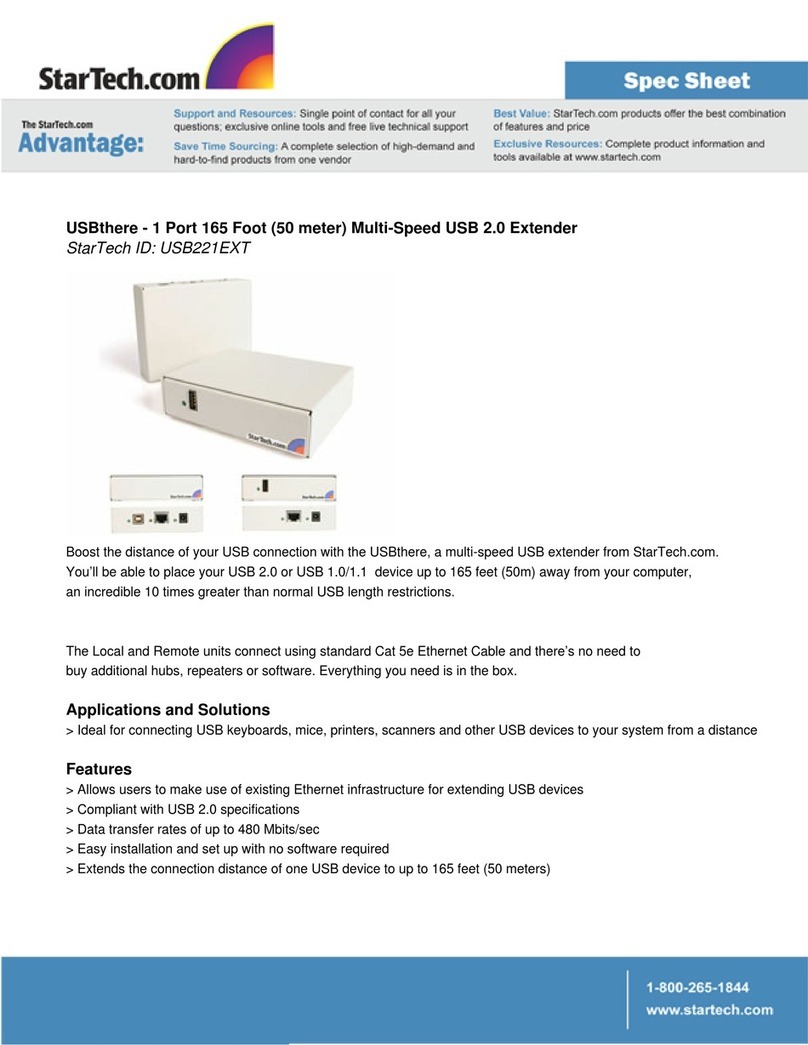 StarTech.com USBthere USB221EXT User manual