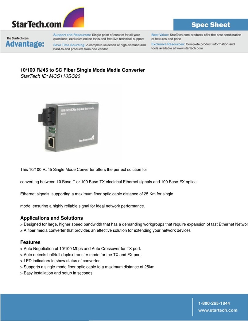 StarTech.com MCS110SC20 User manual