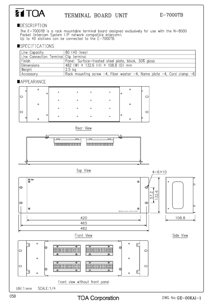 Toa E-7000TB User manual