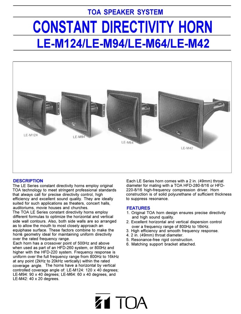 Toa LE-M124 Specifications
