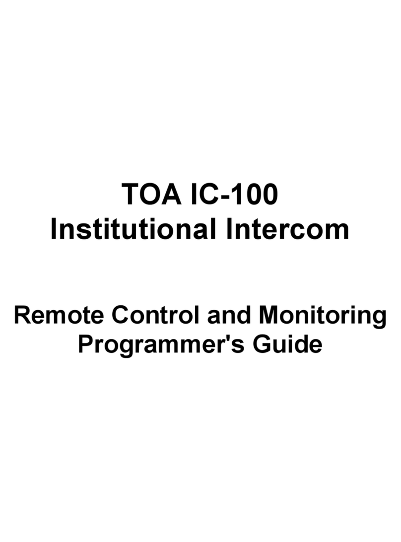 Toa IC-100 Series Manual