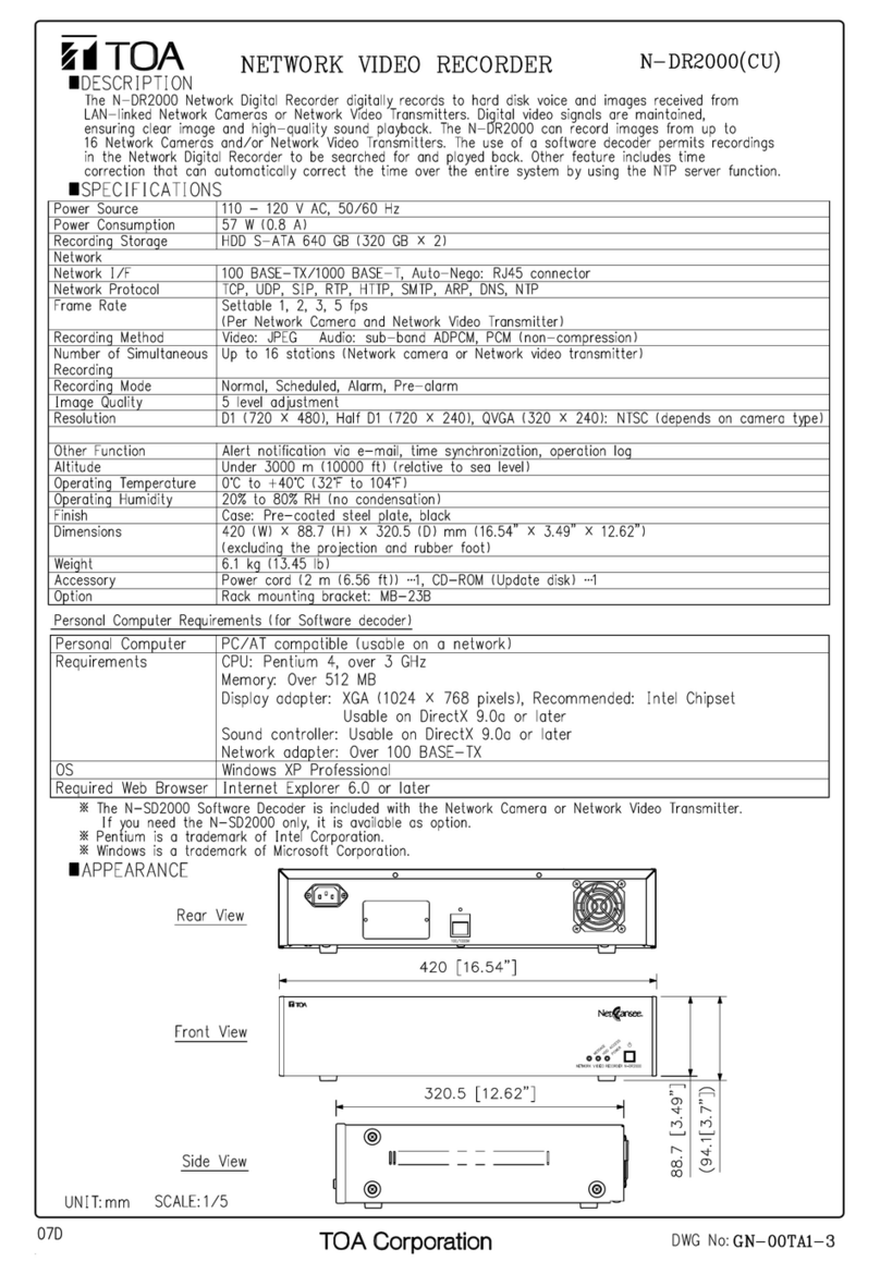 Toa Netcansee N-DR2000 User manual