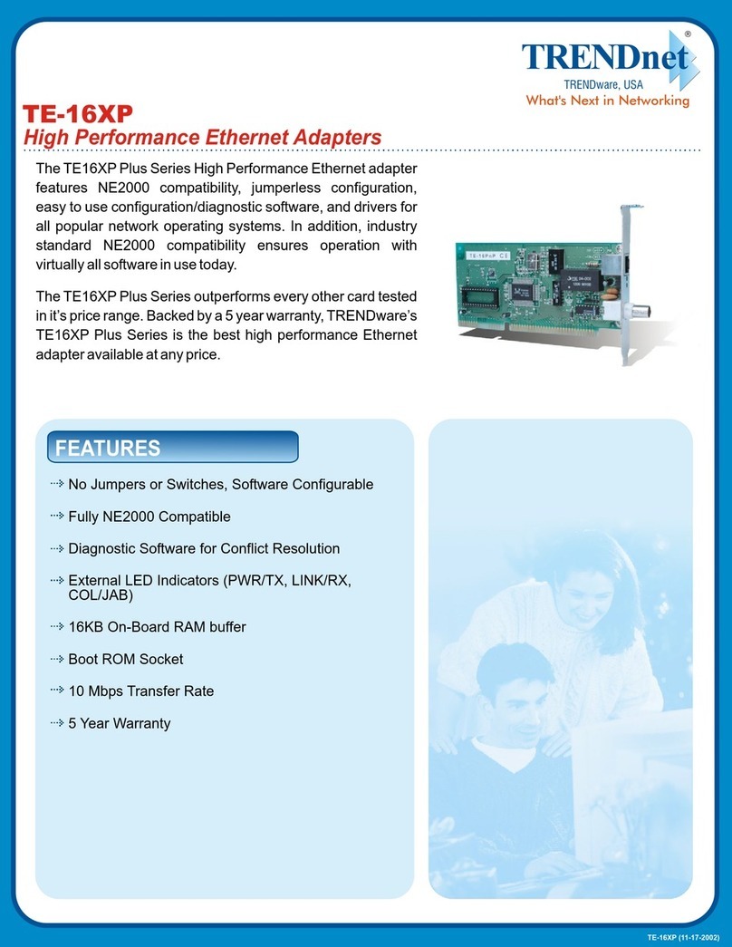 TRENDnet TE-16XP User manual