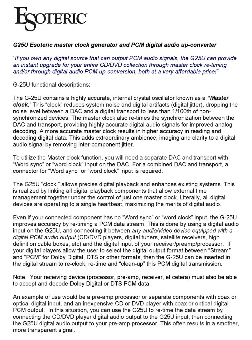Esoteric G-25U User manual