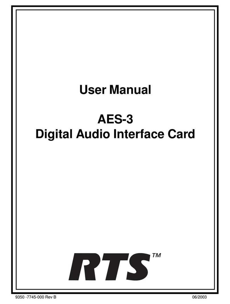 RTS AES-3 User manual