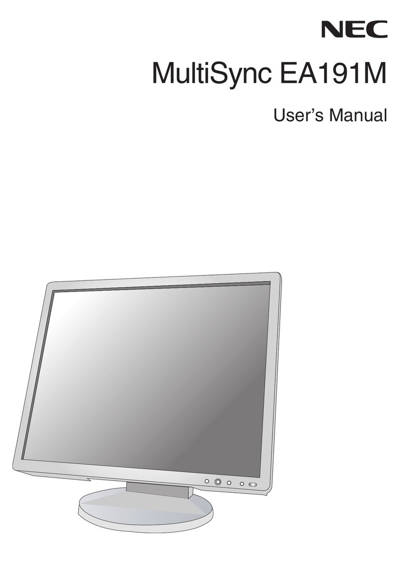 NEC MultiSync EA191M User manual