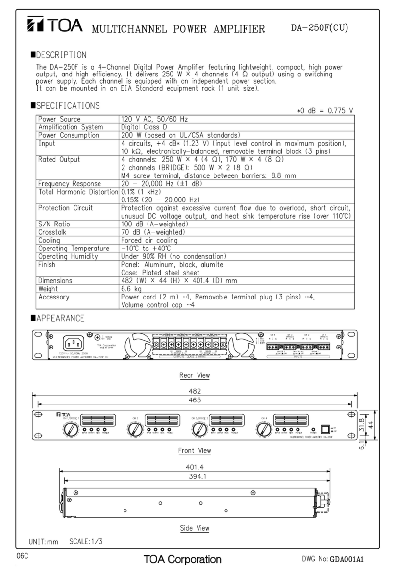 Toa DA-250F User manual