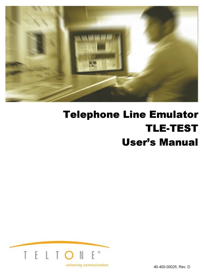Teltone TLE-TEST User manual