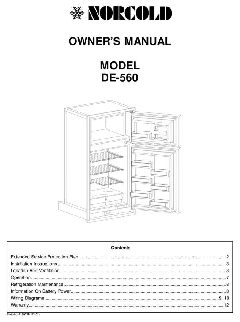 Norcold DE-560 User manual