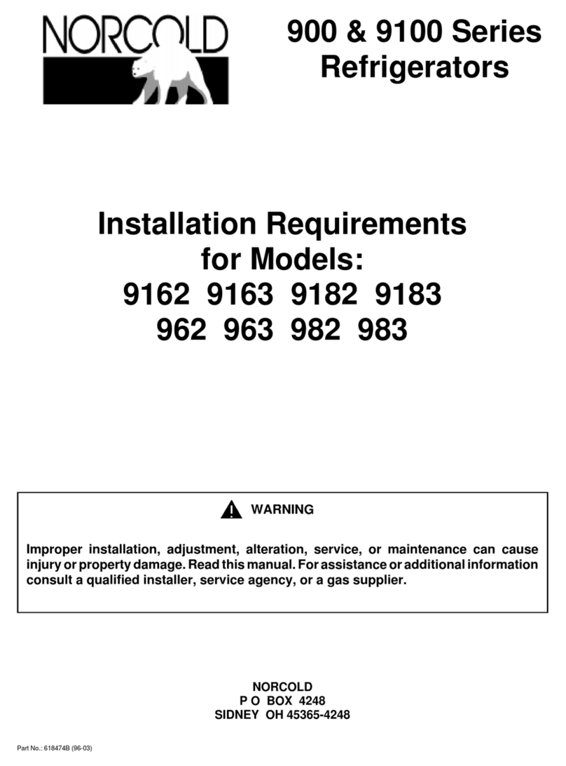 Norcold 9162 User manual Norcold 9162 User manual