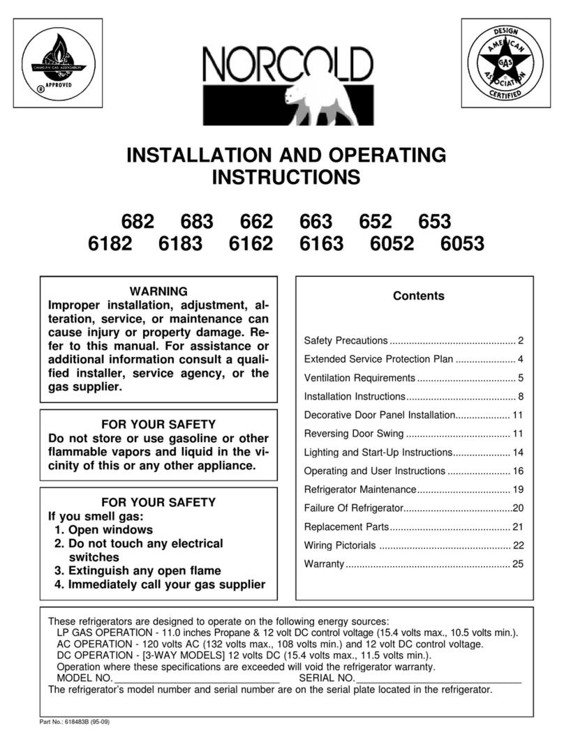 Norcold 6063 User manual Norcold 6063 User manual
