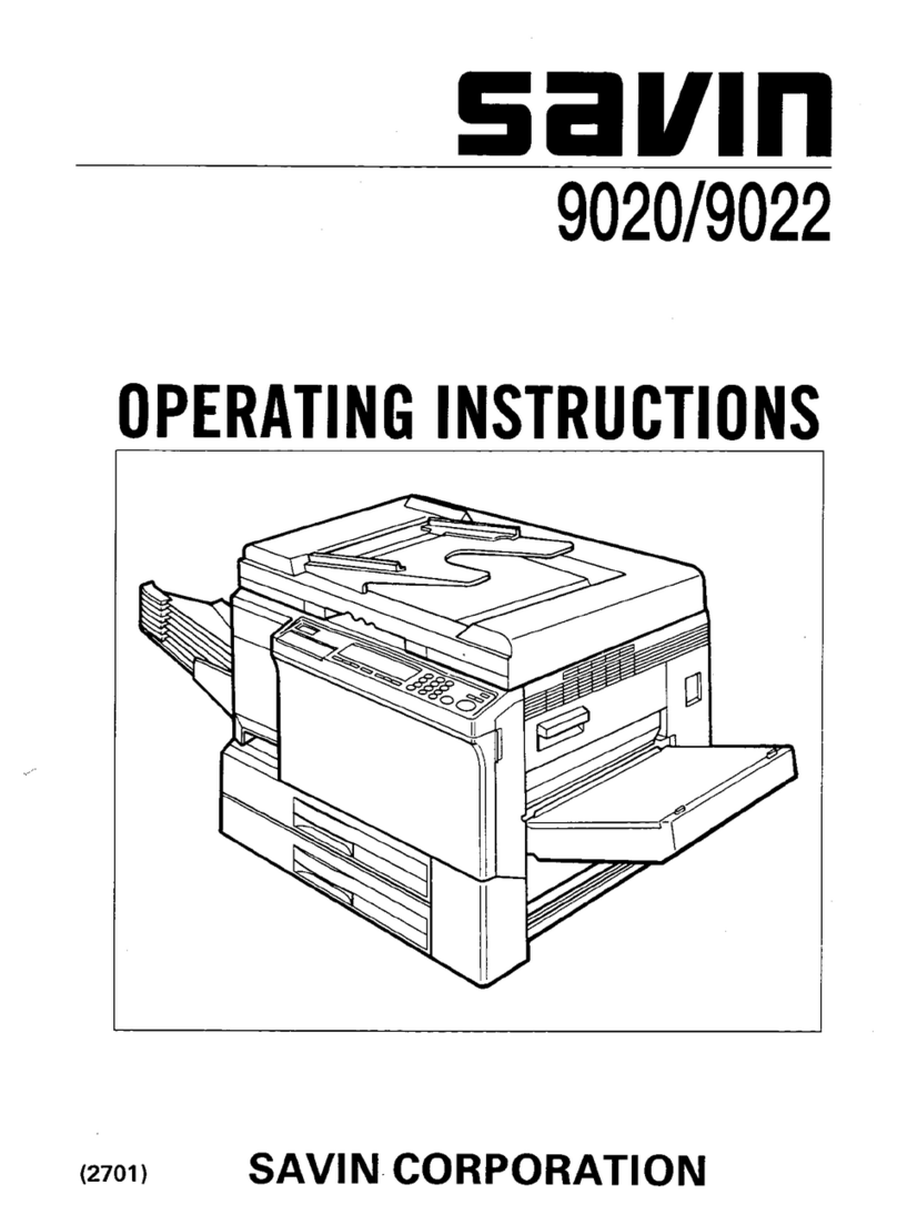 Savin 9020 User manual