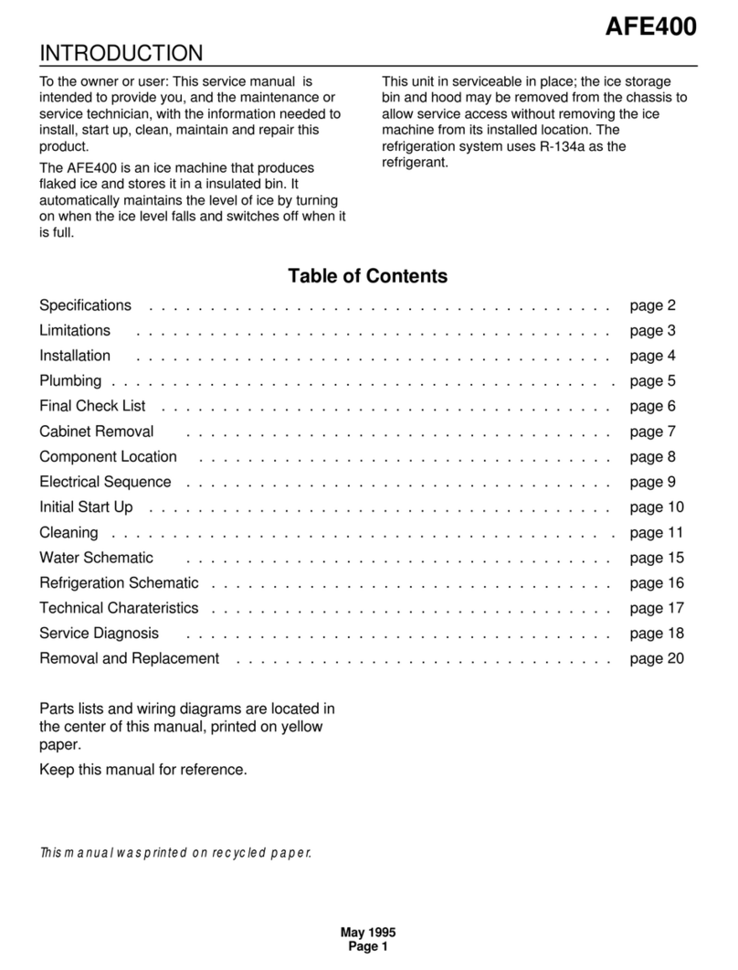 Scotsman AFE400 User manual