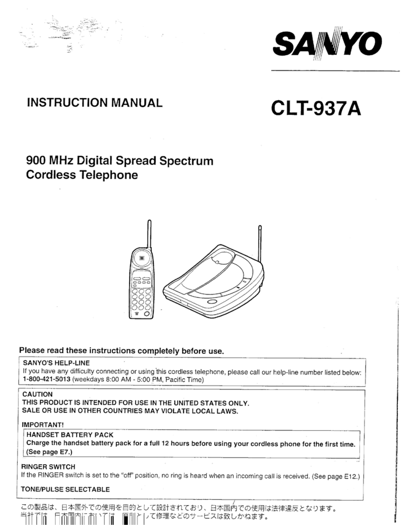 Sanyo CLT-937A User manual