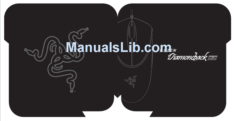 Razer Diamondback 3G Use and care manual