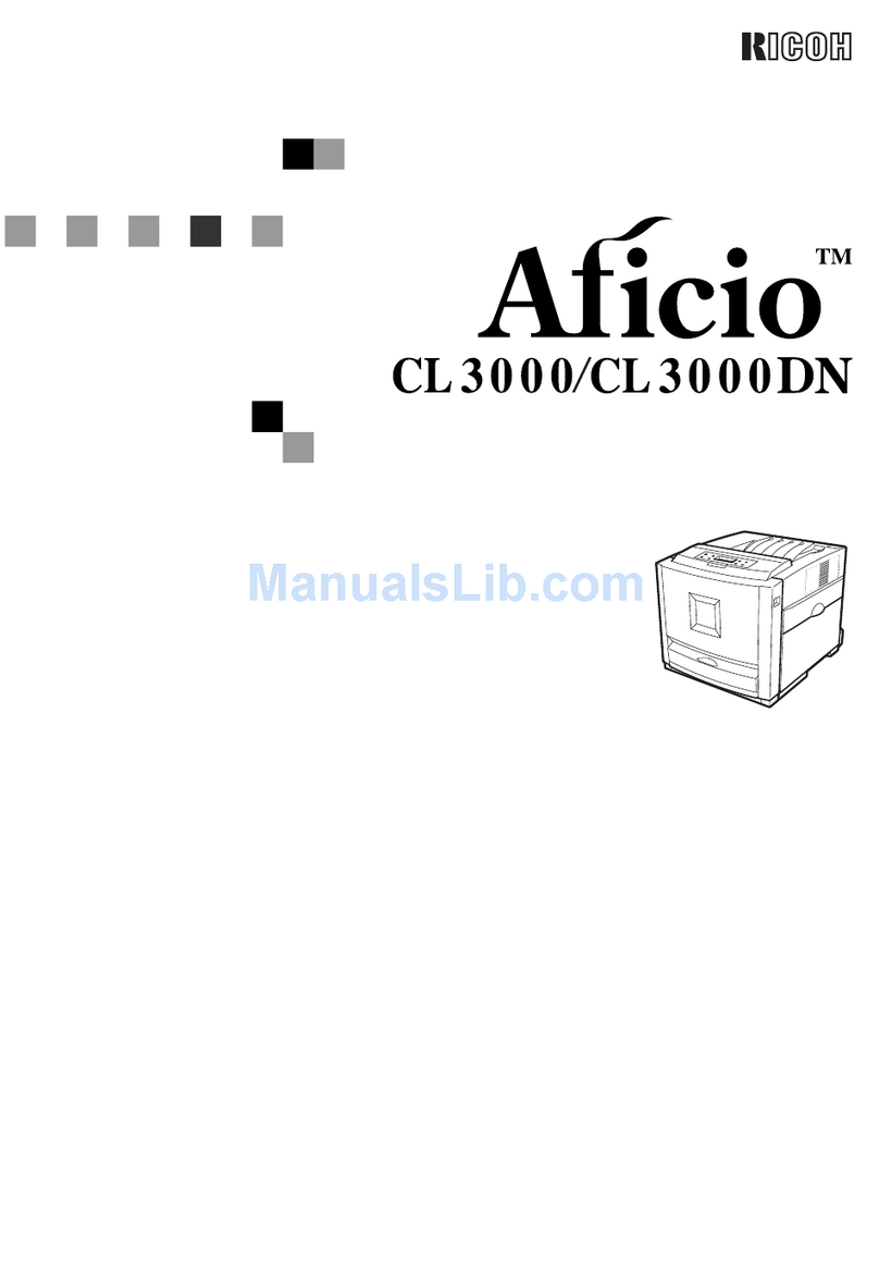 Ricoh Aficio CL3000 User manual Ricoh Aficio CL3000 User manual