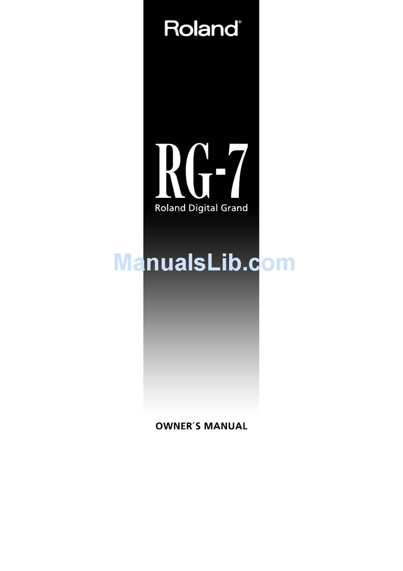 Roland RG-7 User manual Roland RG-7 User manual