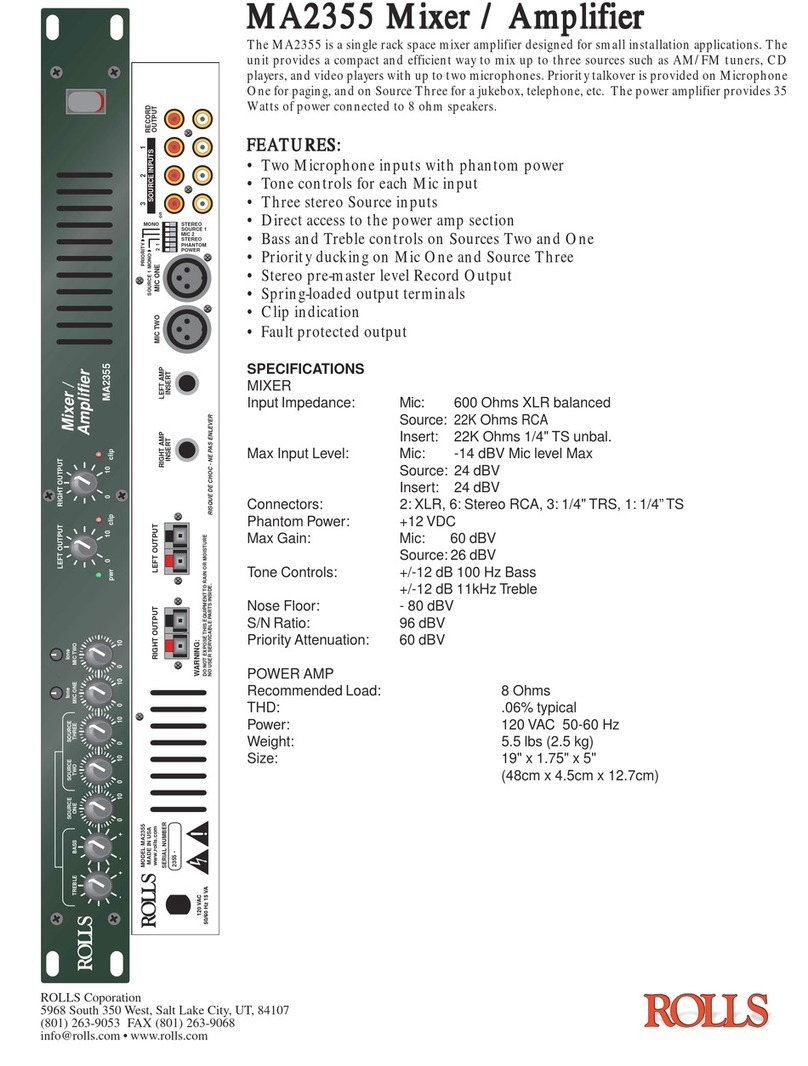 Rolls MA2355 User manual
