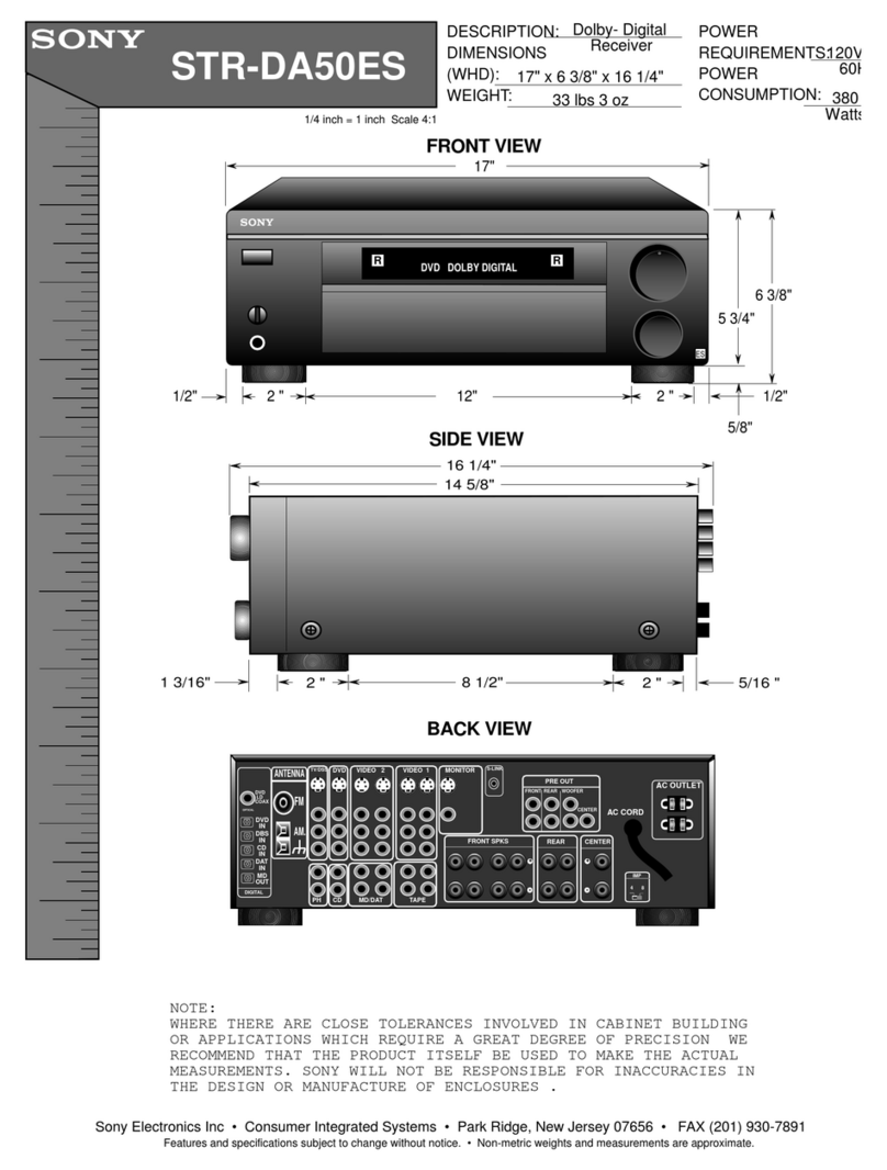Sony STR-DA50ES - Fm Stereo/fm-am Receiver User guide