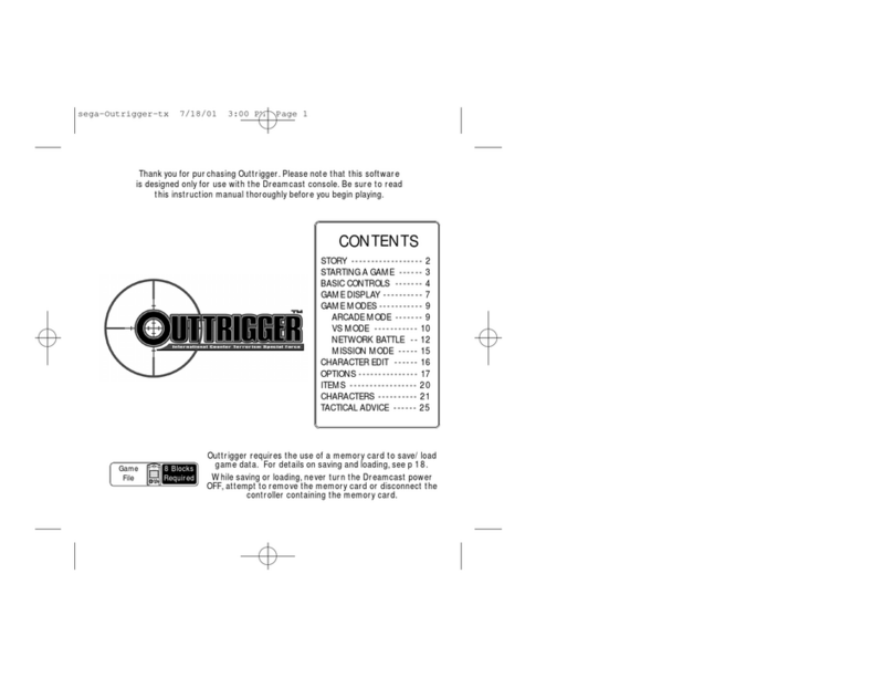 Sega Outtrigger User manual