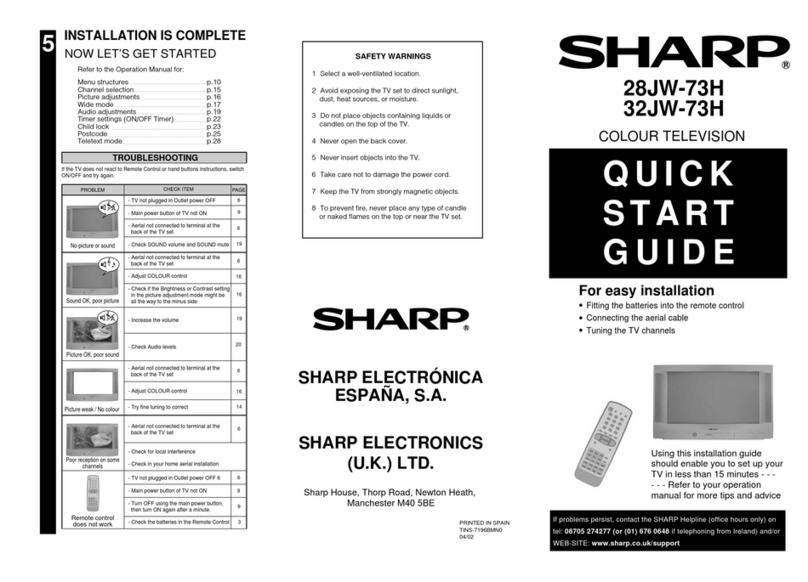 Sharp 28JW-73H User manual