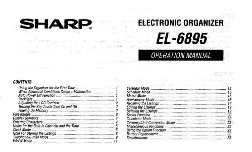 Sharp EL-6895 User manual
