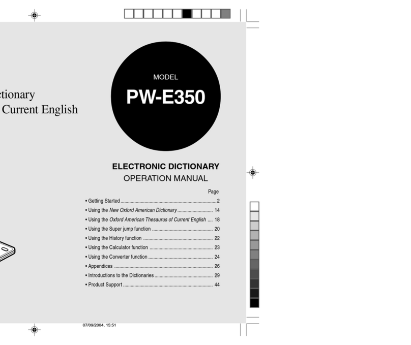 Sharp PW-E350 User manual