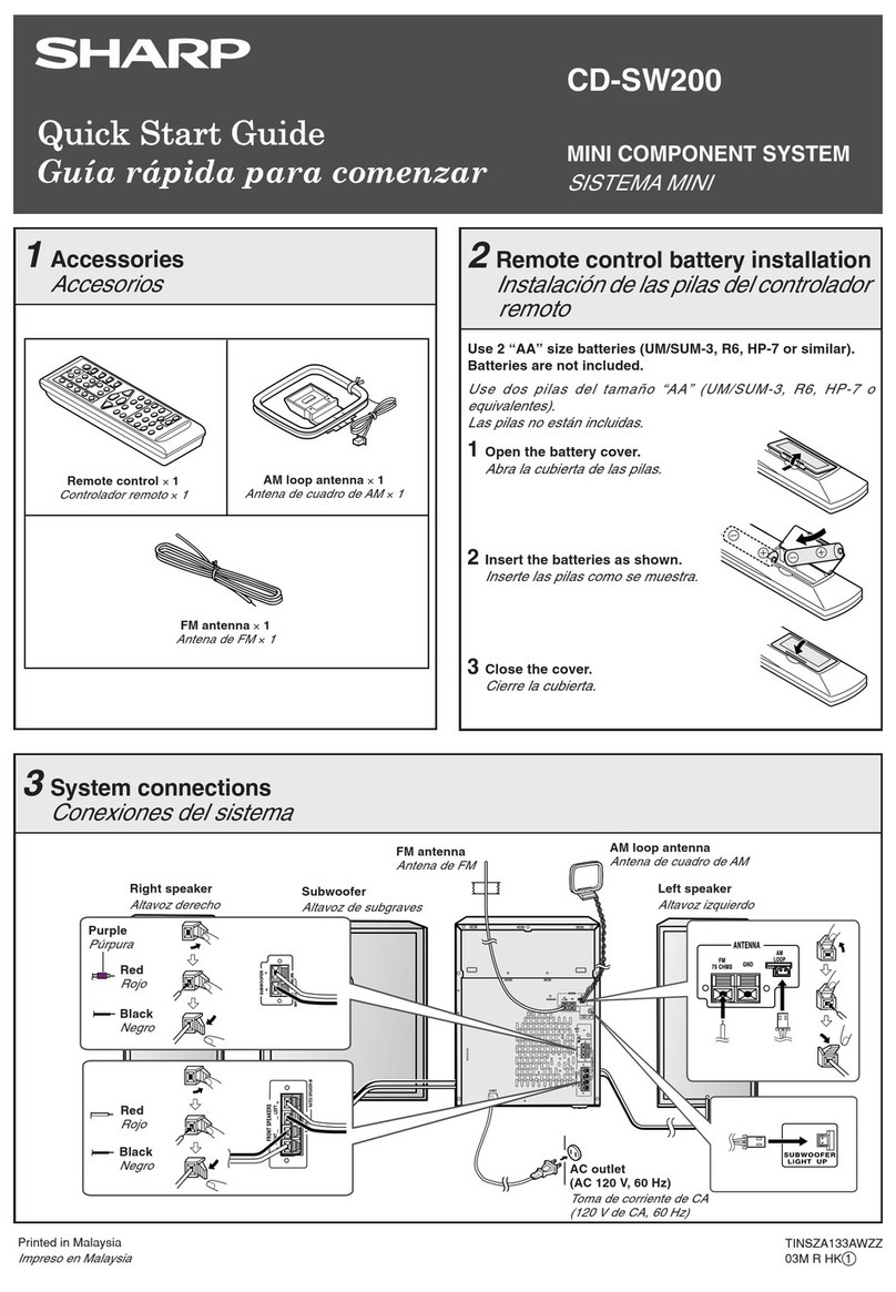 Sharp CD-SW200 User manual