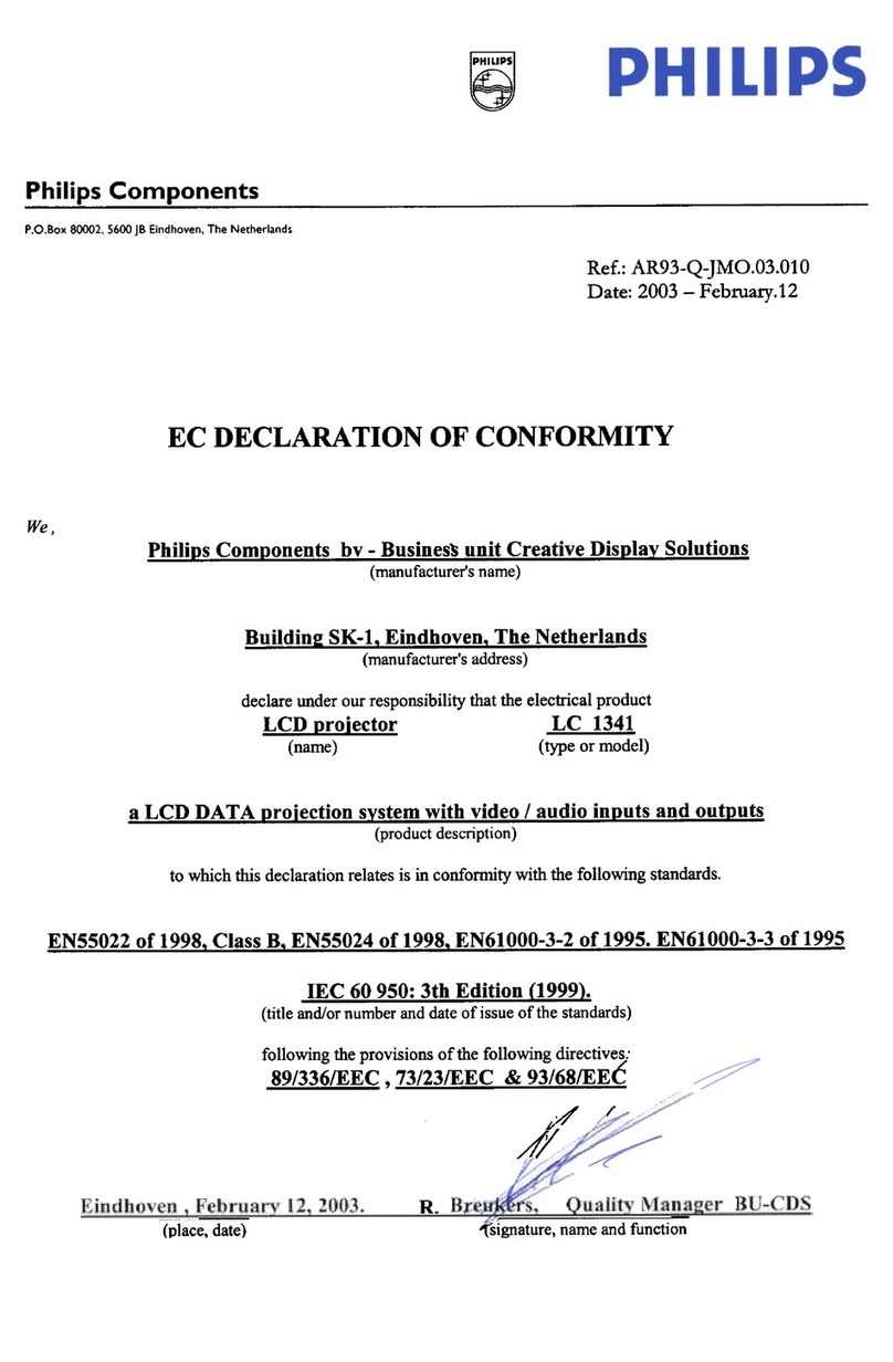 Philips LC1341 Declaration of conformity