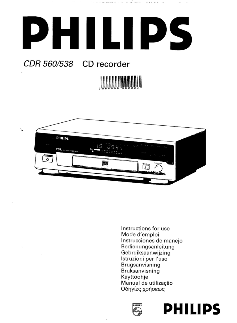 Philips CDR 538 User manual