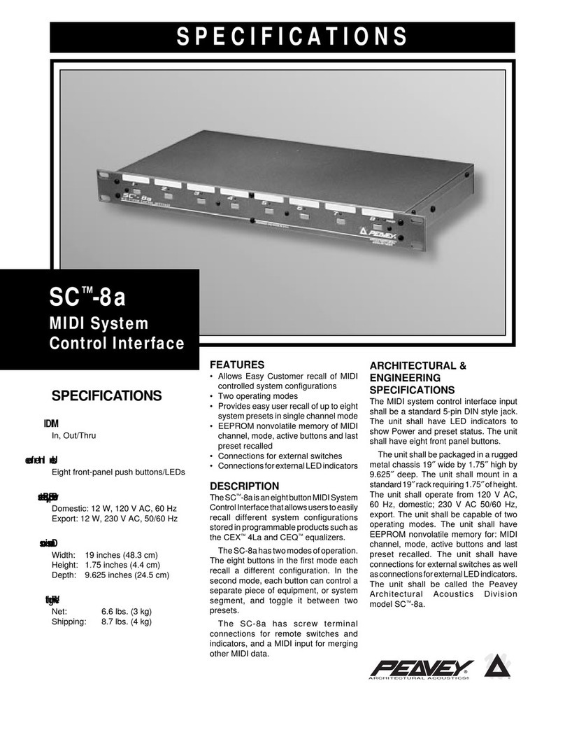 Peavey SC 8A User manual