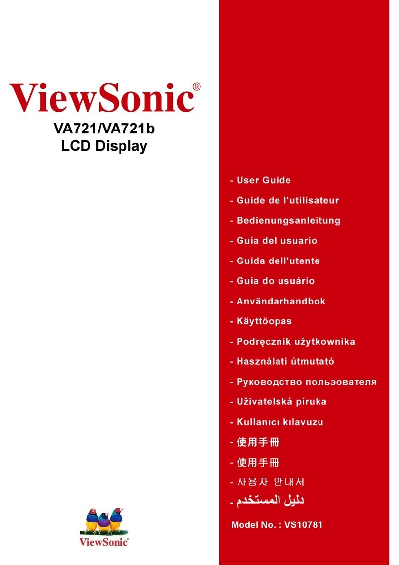 ViewSonic VA721 - 17" LCD Monitor User manual