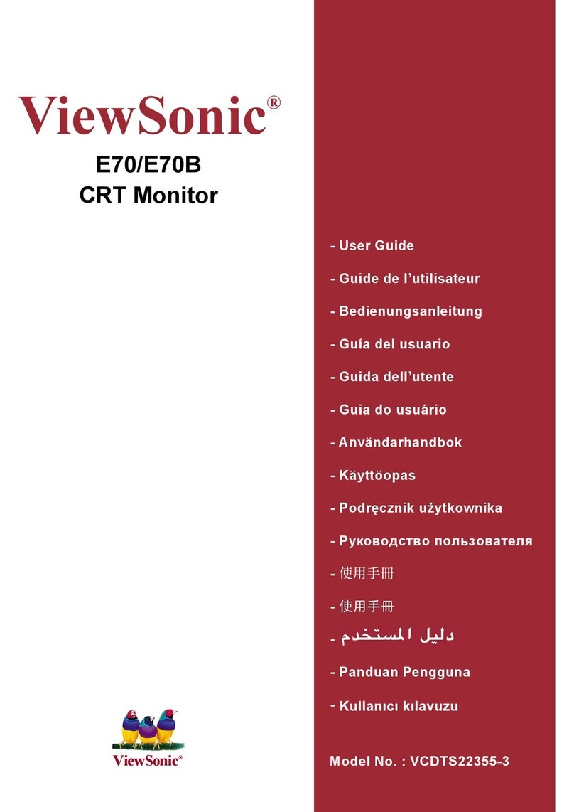 ViewSonic E70 - 17" CRT Display User manual