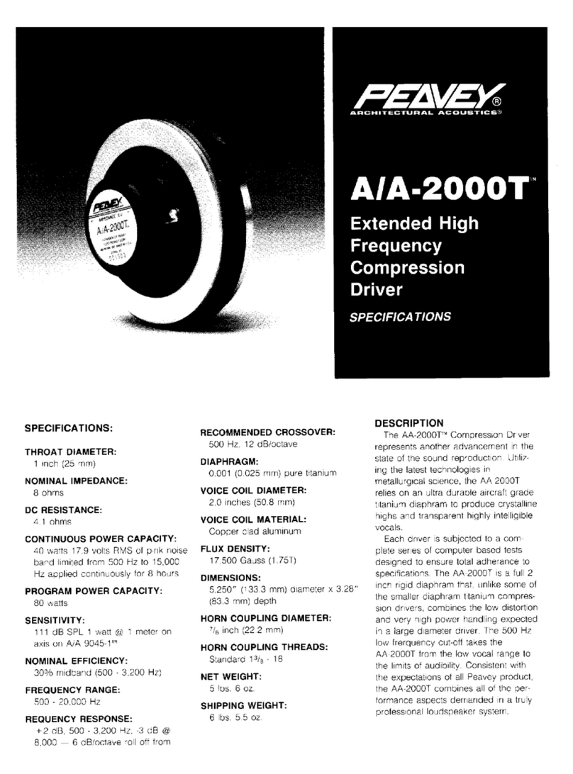 Peavey 2000T User manual