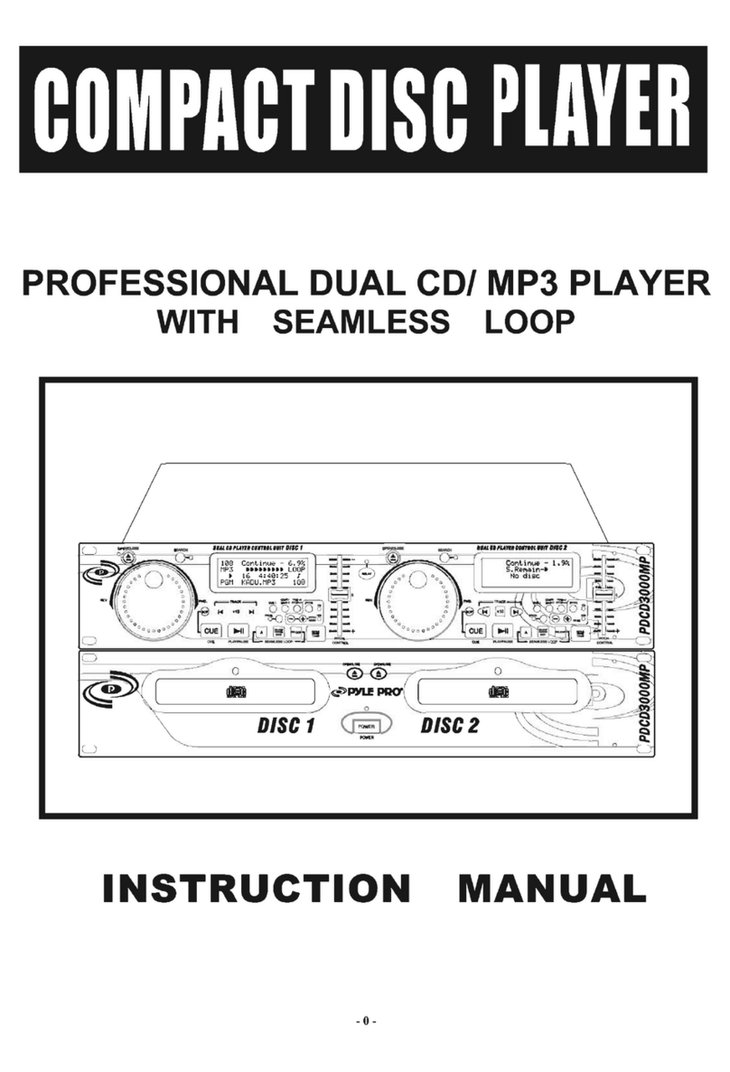 Pyle Pro PDCD3000MP User manual