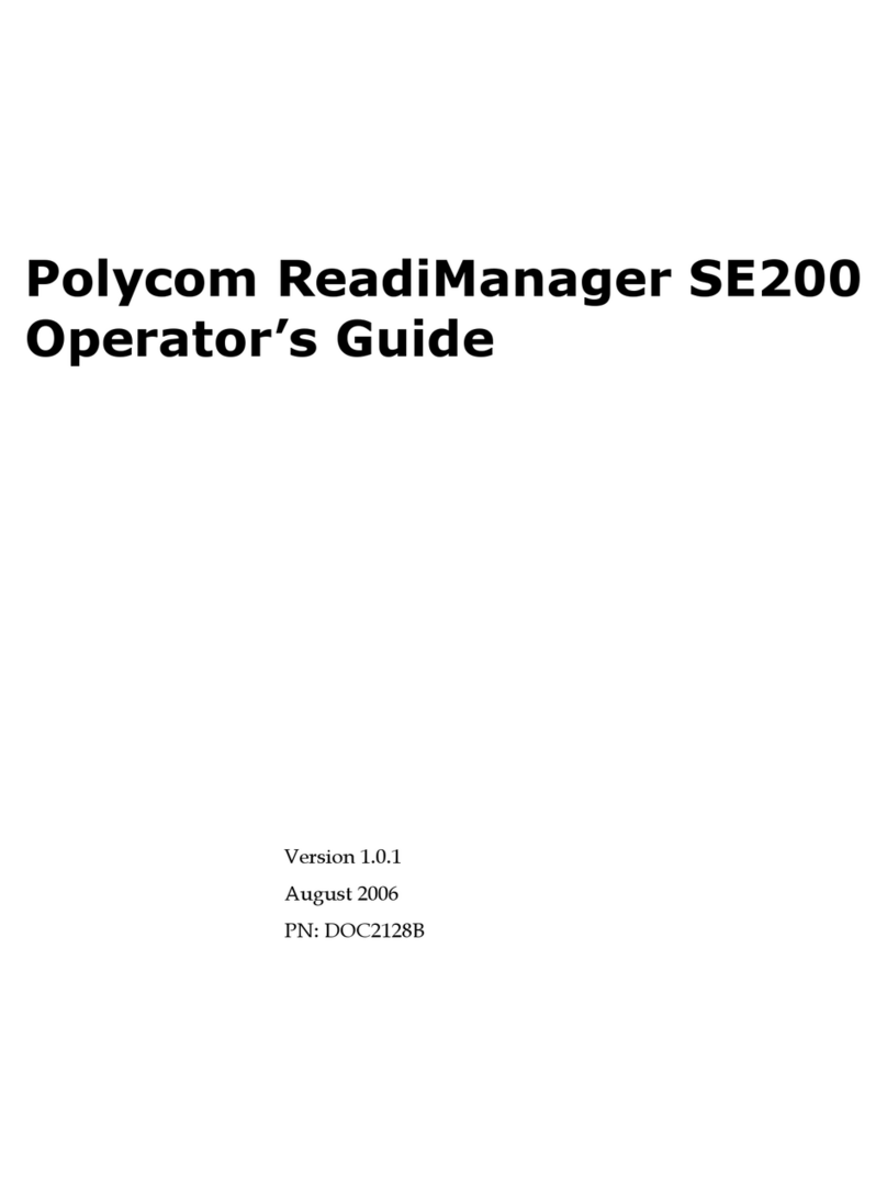 Polycom ReadiManagerSE200 Manual