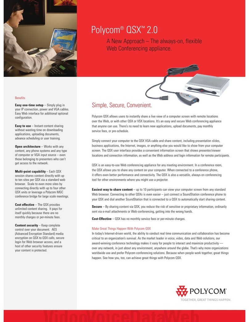 Polycom QSX User manual