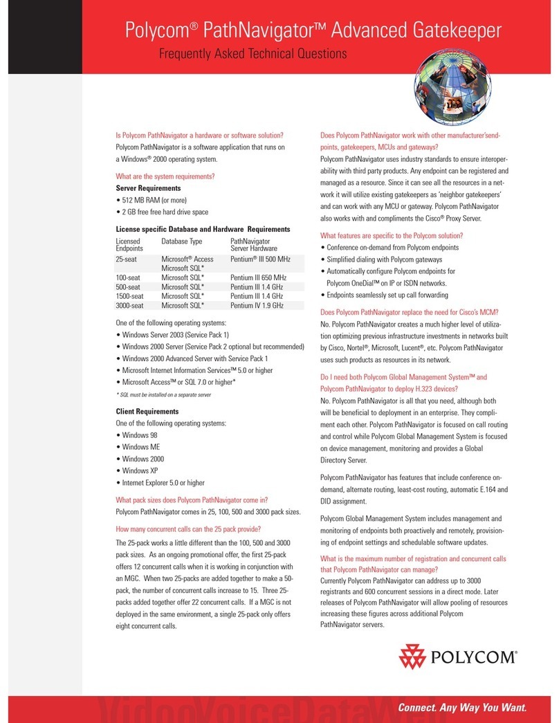 Polycom PathNavigator Instruction Manual