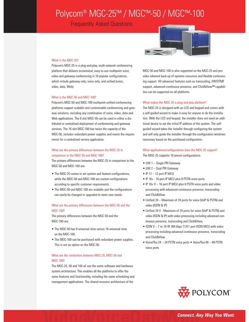 Polycom MGC-100 Instruction Manual