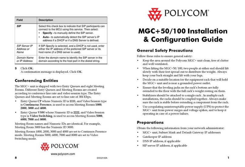 Polycom MGC+100 ReadiConvene User manual
