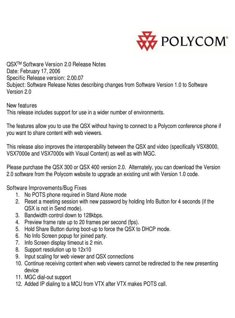 Polycom VSX 7000e Series Instruction Manual