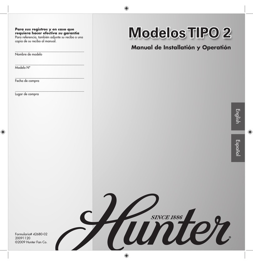 Hunter 28028 Instruction Manual