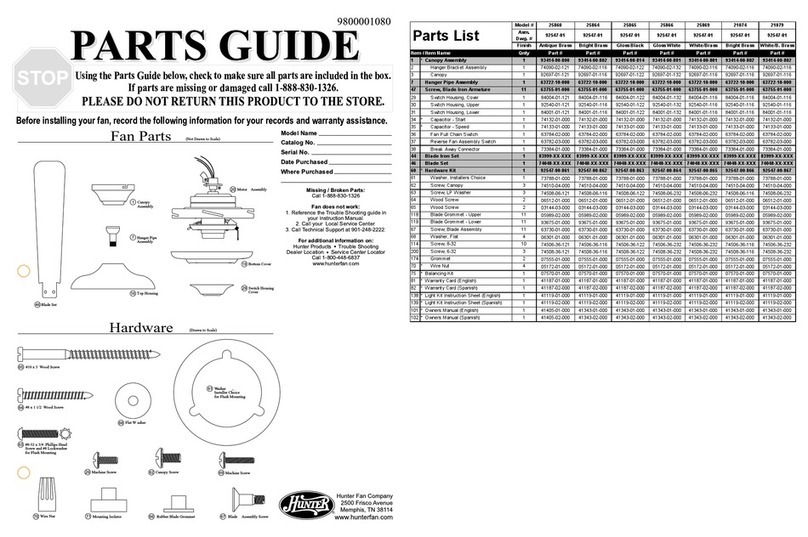 Hunter 25866 Manual
