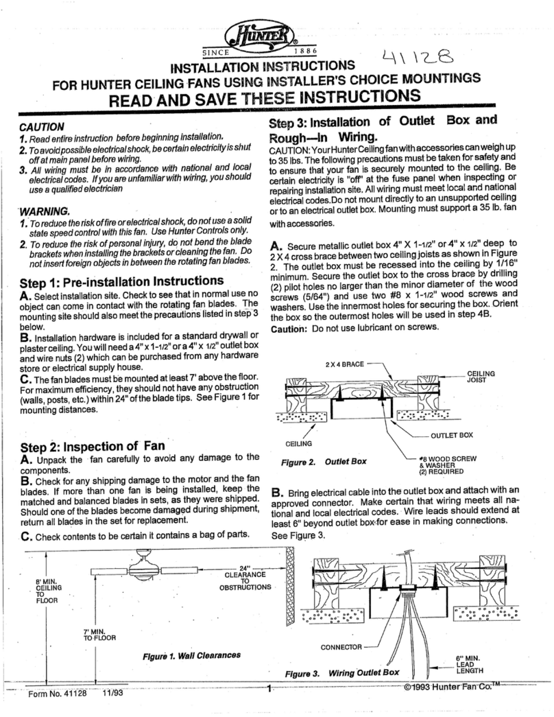 Hunter 25866 User manual