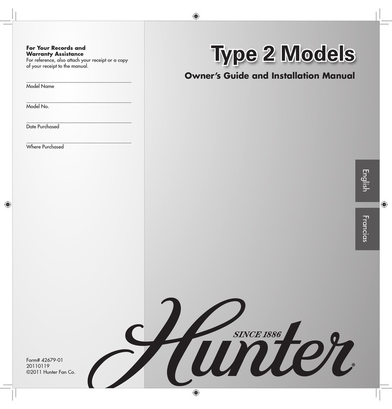 Hunter 28031 User manual