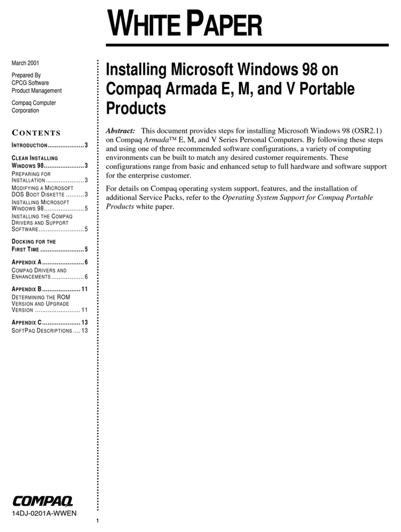 Compaq Armada E500 Series User manual