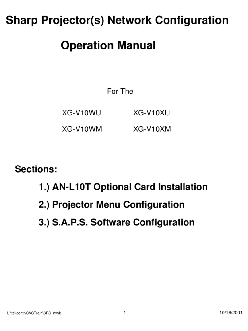 Sharp XG-V10WLP User manual