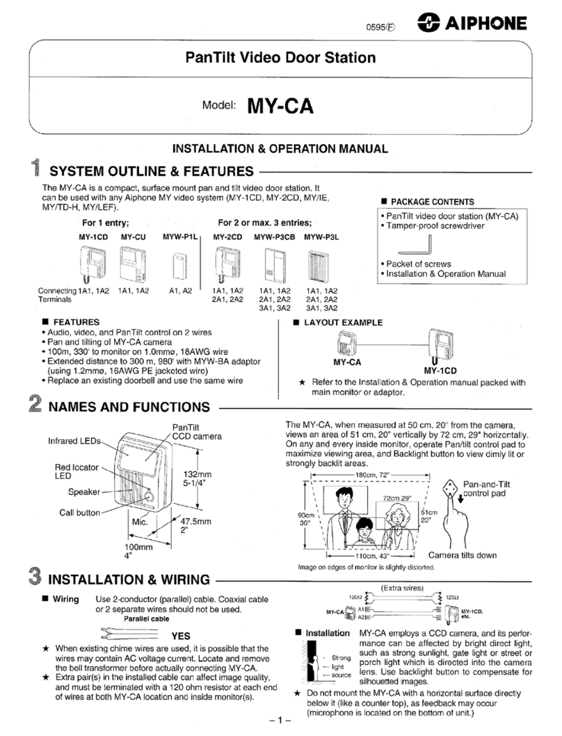 Aiphone MY-CA User manual
