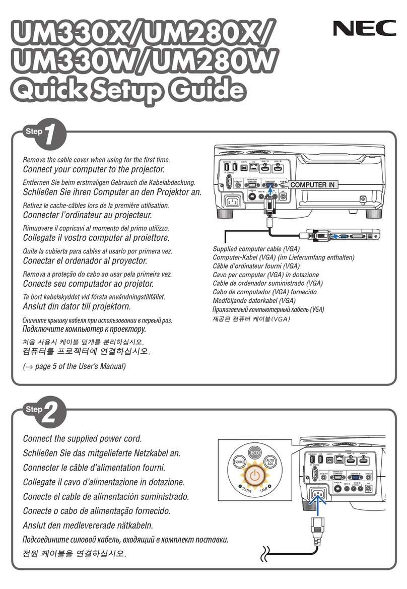 NEC NP-UM330X Series User manual